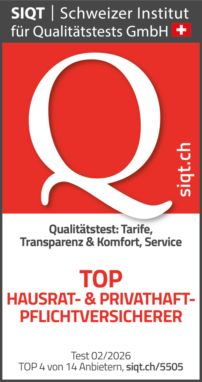 simpego Testsieger Hausratversicherung SIQT 2026: Top Hausratversicherung und Privathaftplfichtversicherung.